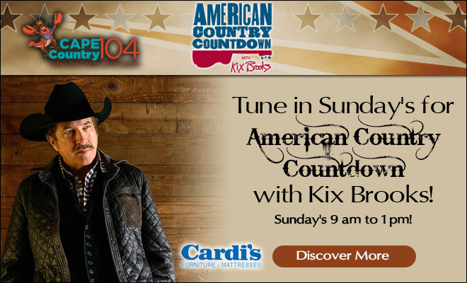 American Country Countdown with Kix Brooks brought to you by Cardi’s Furniture and Mattresses!