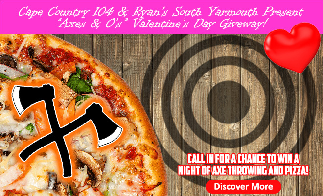 Cape Country 104 & Ryan’s South Yarmouth Present “Axes & O’s” ​ Valentine’s Day Giveway