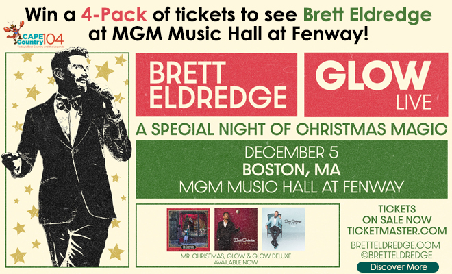 Win a 4-Pack of tickets to see Brett Eldredge at MGM Music Hall at Fenway!