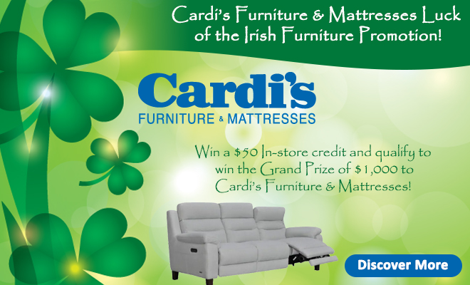 Cardi’s Furniture & Mattresses Luck of the Irish Furniture Promotion!