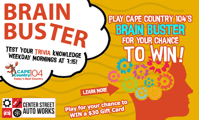 Play the Brain Buster for your chance to WIN a $30 Gas Card from Cumberland Farms.!