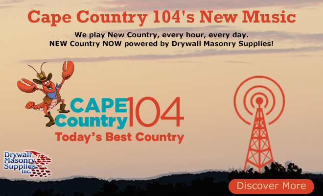 ​Cape Country 104’s New Music Sponsored by Drywall Masonry Supplies!