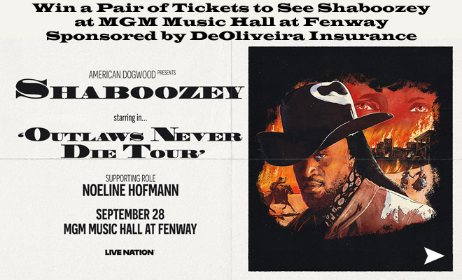 Win a pair of tickets to see Shaboozey at MGM Music Hall at Fenway, Sponsored by DeOliveira Insurance!